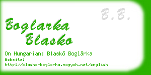 boglarka blasko business card